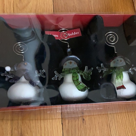 St Nicholas Square Snowman photo holders - set of 3 -original packaging - Picture 7 of 7